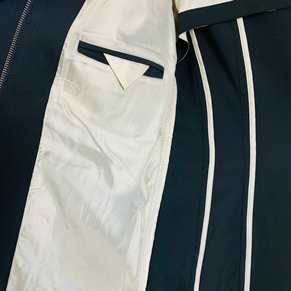 L8 Womens Raincoat Black Trench Size S Mid Length Slicker Spring Water Resistant - Picture 10 of 16